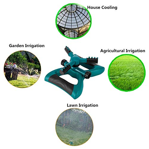 Julujiao Tech Sprinkler, 360 Degree Rotating Weighted Gardening, G...